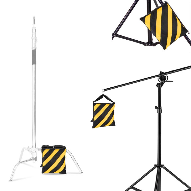 Fasmov Heavy Duty Photographic Sandbag Studio Video Sand Bag for Light Stands, Boom Stand, Tripod,Pack of 4 - Image 5